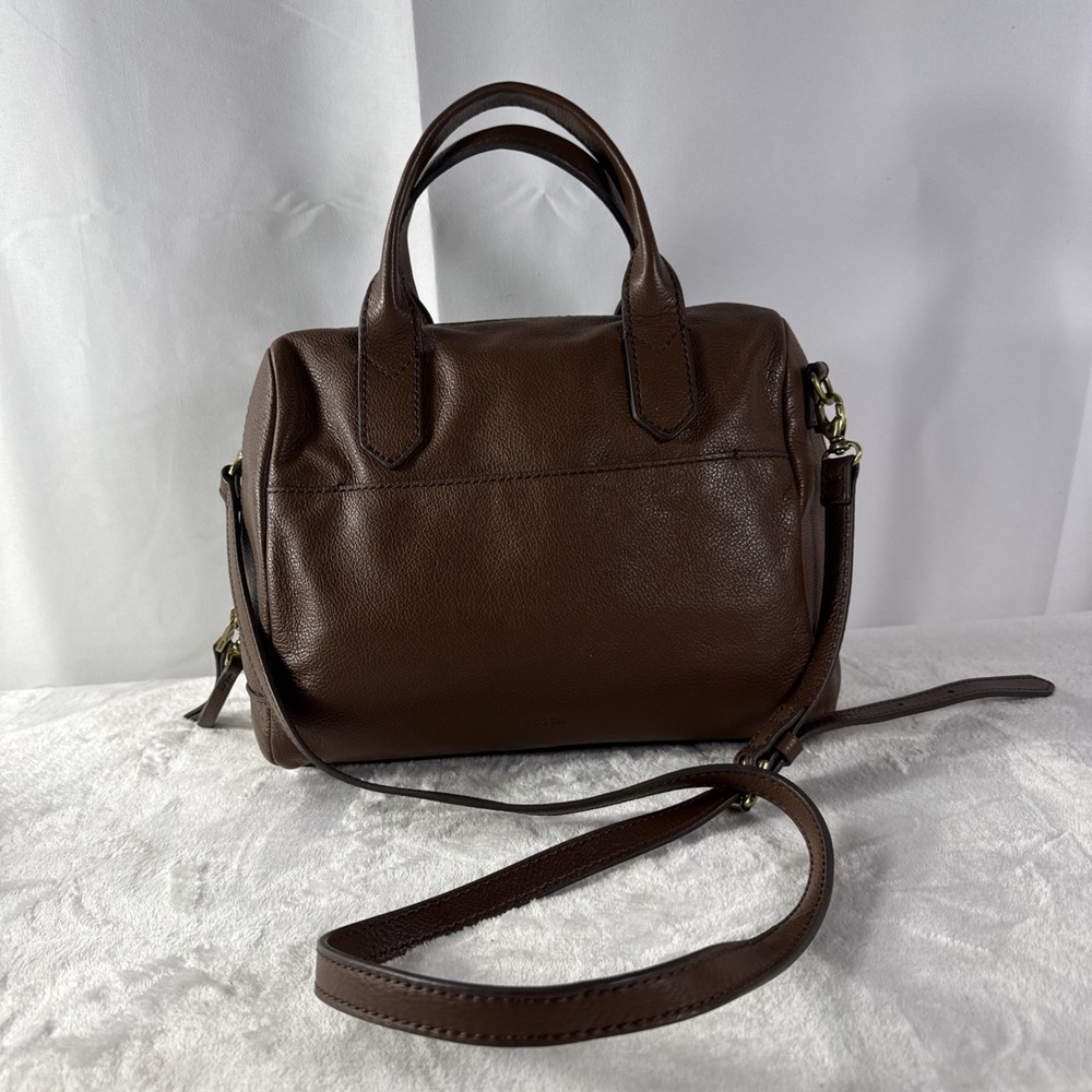 Fossil Sydney Satchel Medium Women's Leather Crossbody Handbag Brown